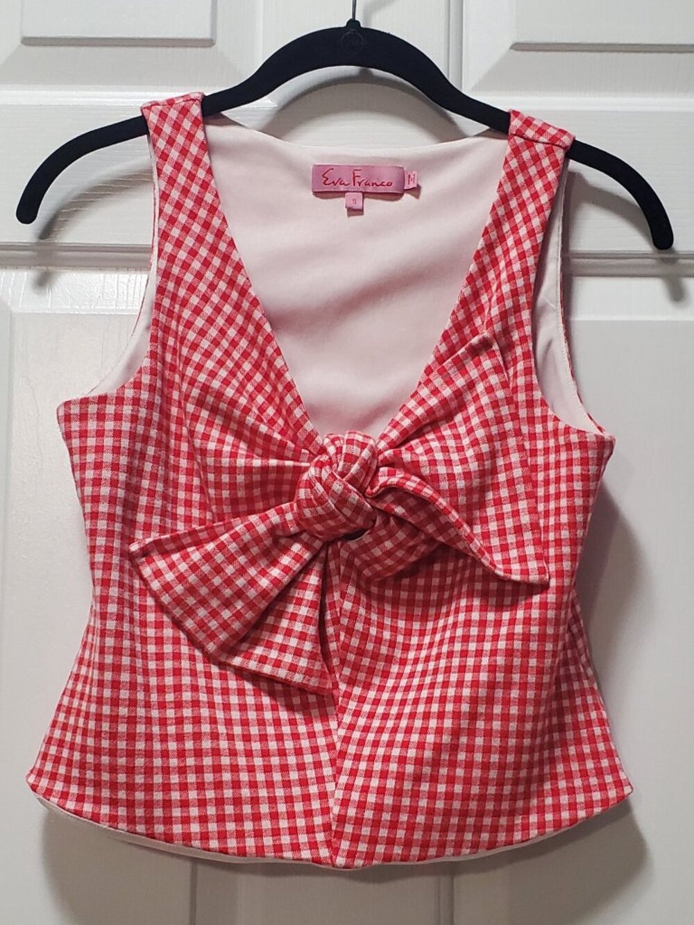 Eva Franco Gingham Bow Top | Small